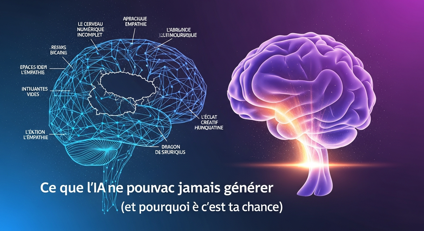 Ce que l'IA ne pourra jamais générer (et pourquoi c'est ta chance)