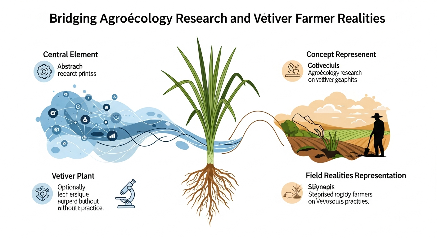 Visual enhancement Illustration pour la section: Quand les cultivateurs de vétiver devraient-ils envisager des techniques de permaculture avancées ou une expansion à grande échelle ?