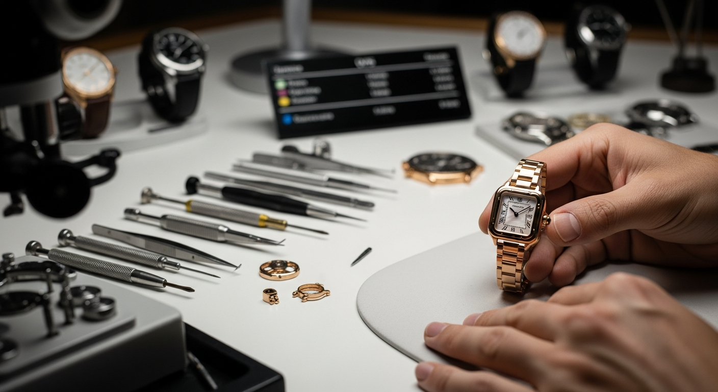 Révision de montres de luxe pour femmes : service de confiance